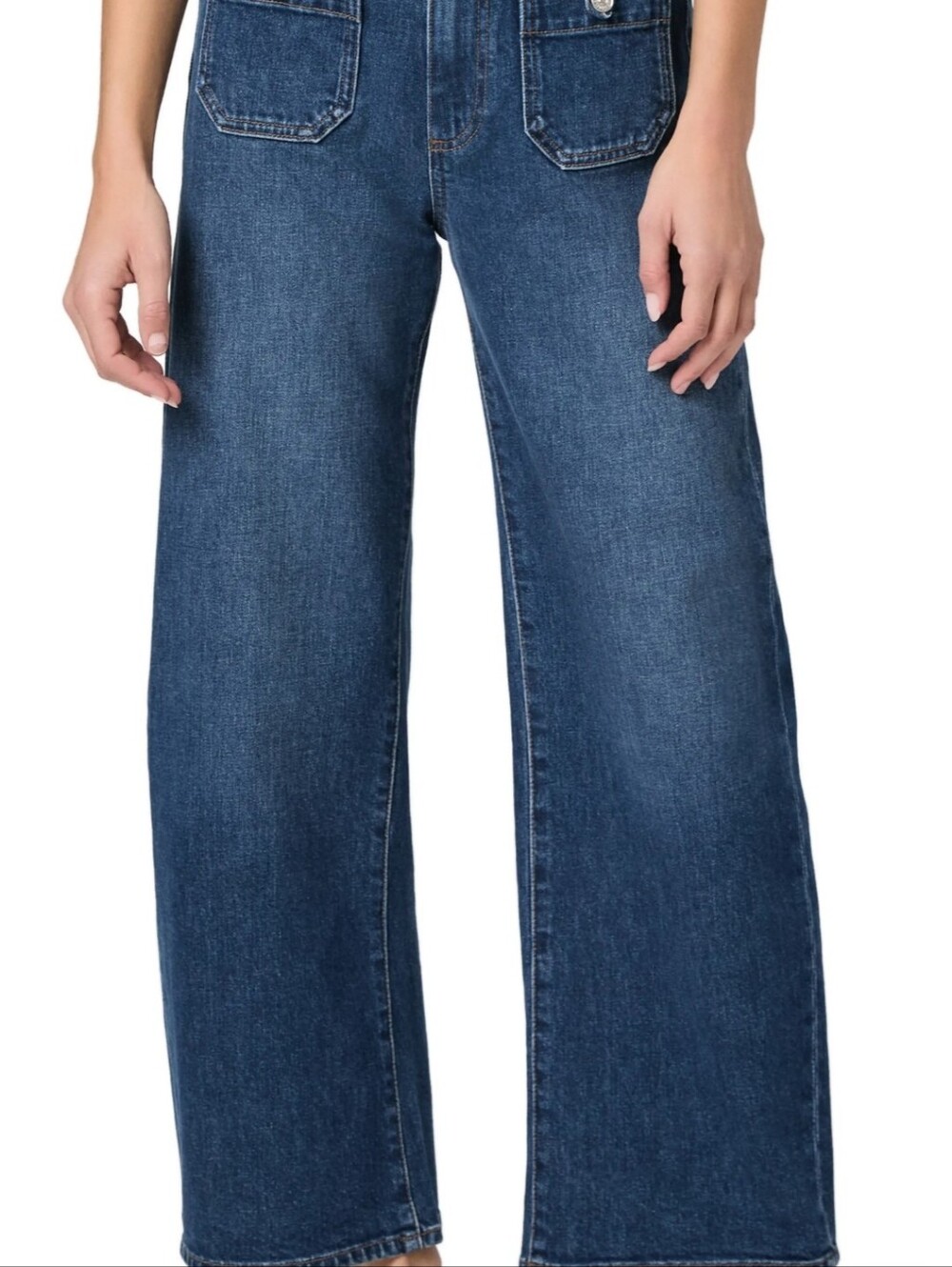 We The Free High-Rise Wide-Leg Blue Denim Jeans - Picture 8 of 8